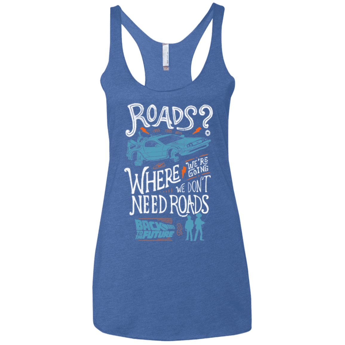 T-Shirts Vintage Royal / X-Small Back to the Future Women's Triblend Racerback Tank