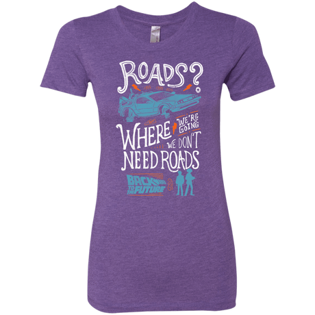T-Shirts Purple Rush / S Back to the Future Women's Triblend T-Shirt