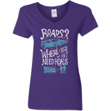 T-Shirts Purple / S Back to the Future Women's V-Neck T-Shirt