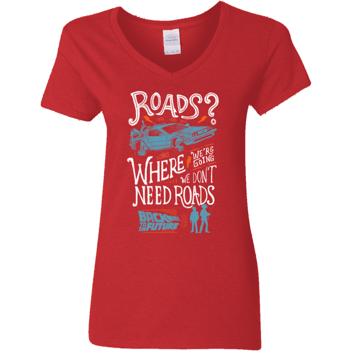 T-Shirts Red / S Back to the Future Women's V-Neck T-Shirt