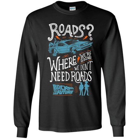 T-Shirts Black / YS Back to the Future Youth Long Sleeve T-Shirt