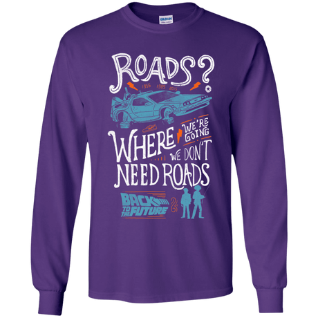 T-Shirts Purple / YS Back to the Future Youth Long Sleeve T-Shirt