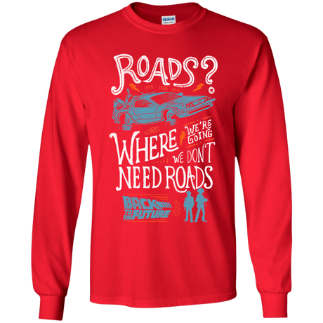 T-Shirts Red / YS Back to the Future Youth Long Sleeve T-Shirt
