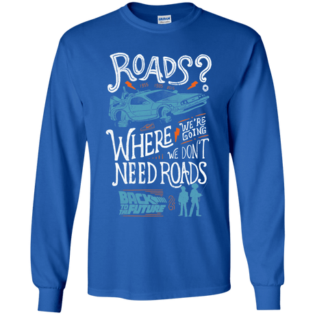 T-Shirts Royal / YS Back to the Future Youth Long Sleeve T-Shirt