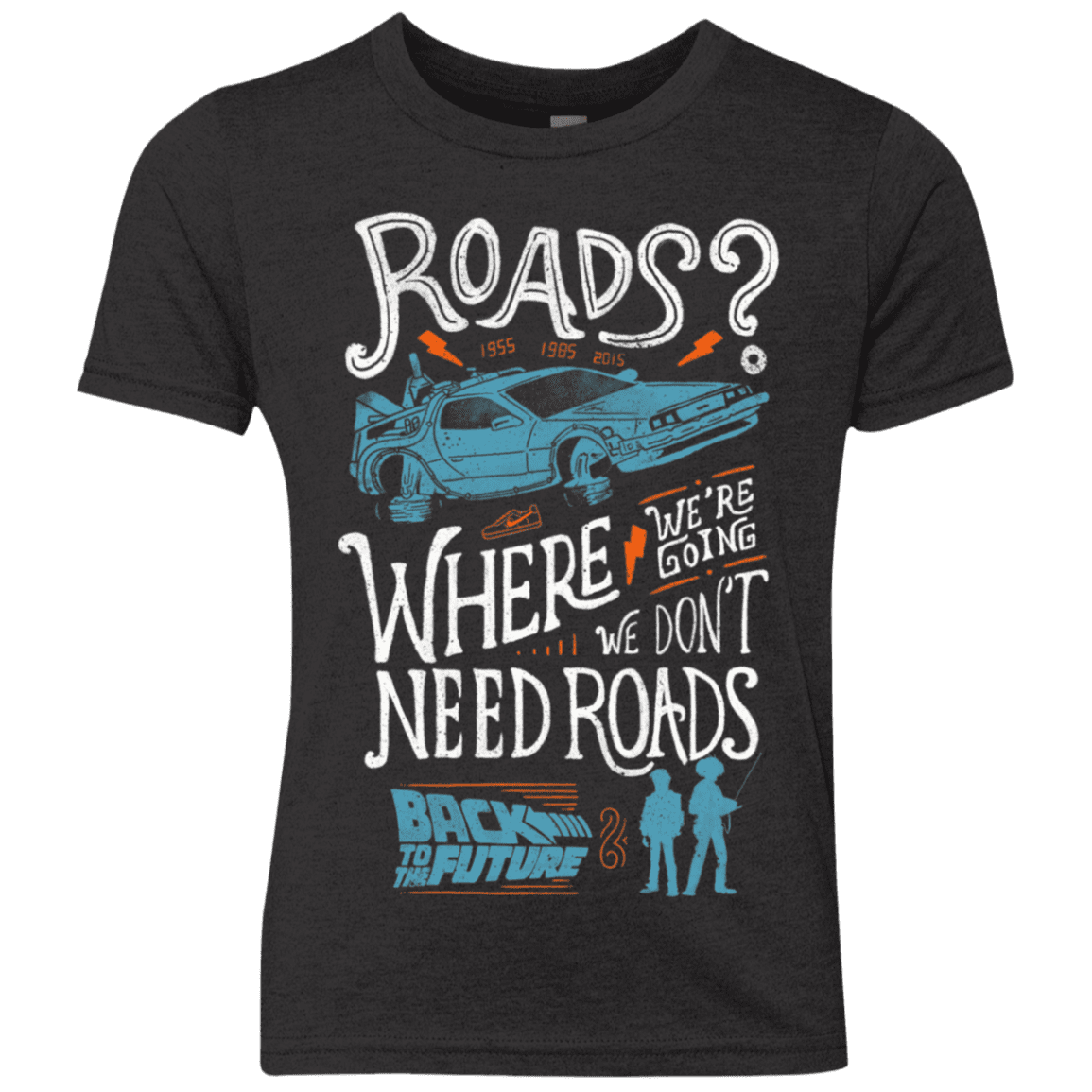 T-Shirts Vintage Black / YXS Back to the Future Youth Triblend T-Shirt