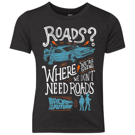 T-Shirts Vintage Black / YXS Back to the Future Youth Triblend T-Shirt