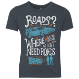 T-Shirts Vintage Navy / YXS Back to the Future Youth Triblend T-Shirt