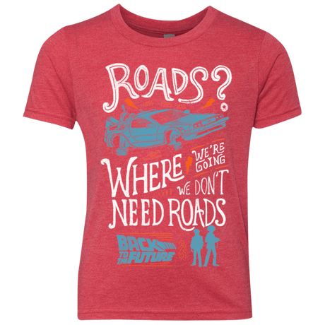 T-Shirts Vintage Red / YXS Back to the Future Youth Triblend T-Shirt