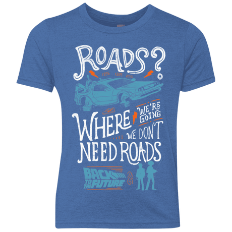 T-Shirts Vintage Royal / YXS Back to the Future Youth Triblend T-Shirt