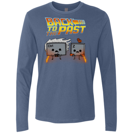 T-Shirts Indigo / Small Back To The Past Men's Premium Long Sleeve