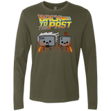 T-Shirts Military Green / Small Back To The Past Men's Premium Long Sleeve