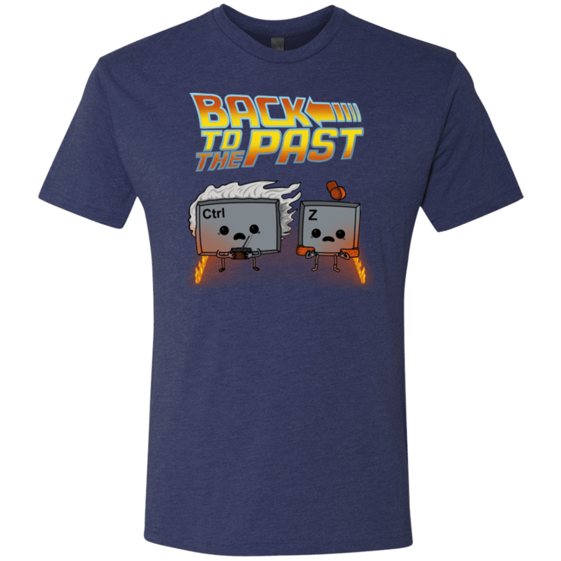 T-Shirts Vintage Navy / Small Back To The Past Men's Triblend T-Shirt