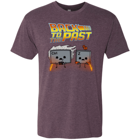 T-Shirts Vintage Purple / Small Back To The Past Men's Triblend T-Shirt