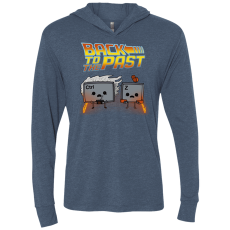 T-Shirts Indigo / X-Small Back To The Past Triblend Long Sleeve Hoodie Tee