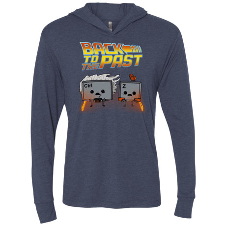 T-Shirts Vintage Navy / X-Small Back To The Past Triblend Long Sleeve Hoodie Tee