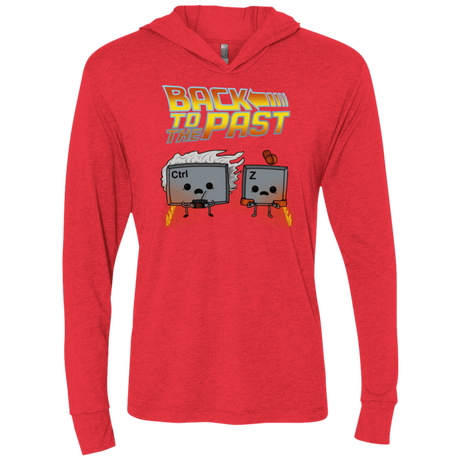 T-Shirts Vintage Red / X-Small Back To The Past Triblend Long Sleeve Hoodie Tee