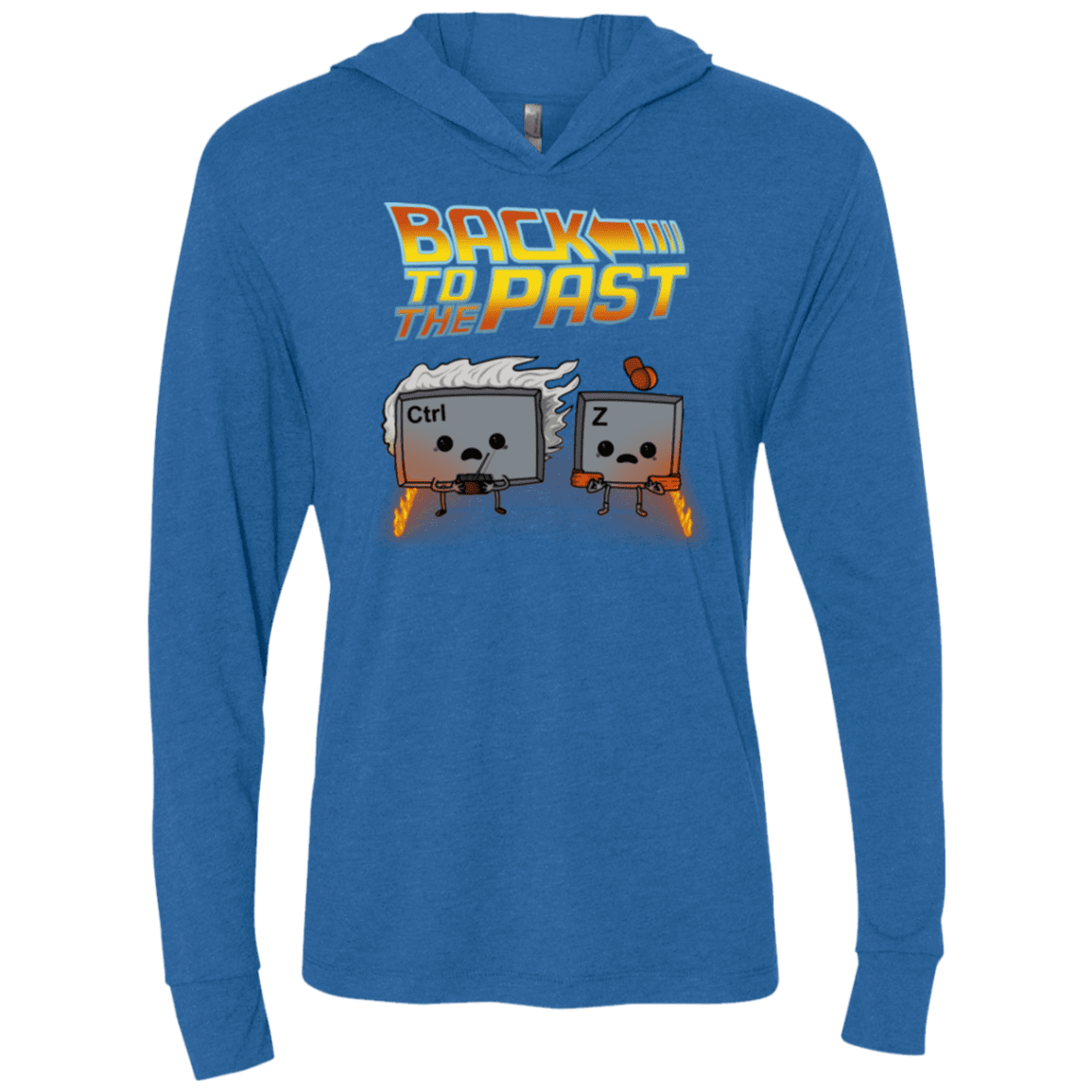 T-Shirts Vintage Royal / X-Small Back To The Past Triblend Long Sleeve Hoodie Tee