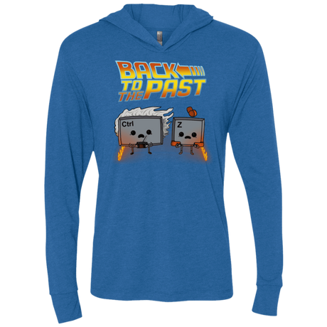 T-Shirts Vintage Royal / X-Small Back To The Past Triblend Long Sleeve Hoodie Tee