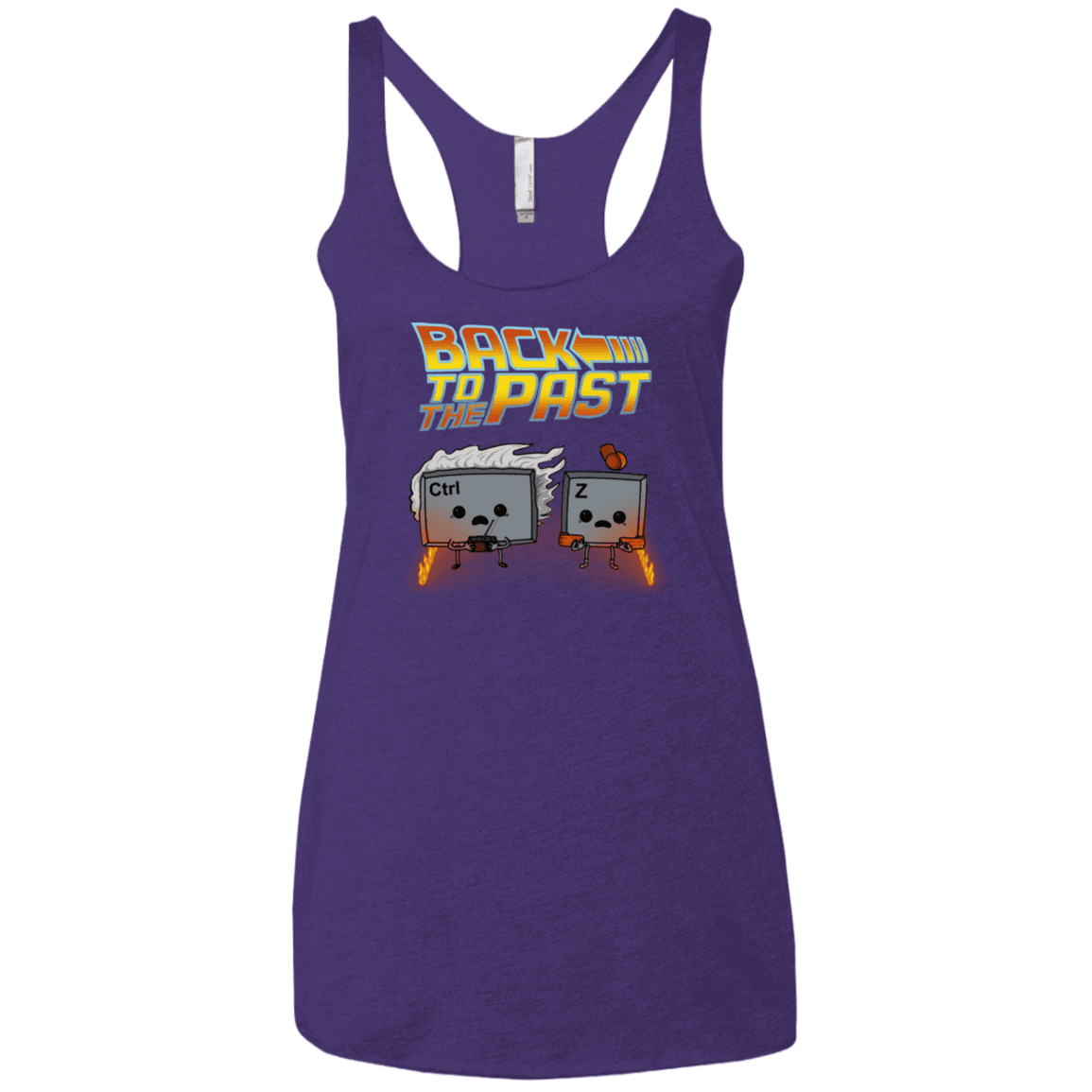 T-Shirts Purple Rush / X-Small Back To The Past Women's Triblend Racerback Tank