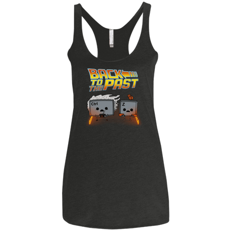 T-Shirts Vintage Black / X-Small Back To The Past Women's Triblend Racerback Tank