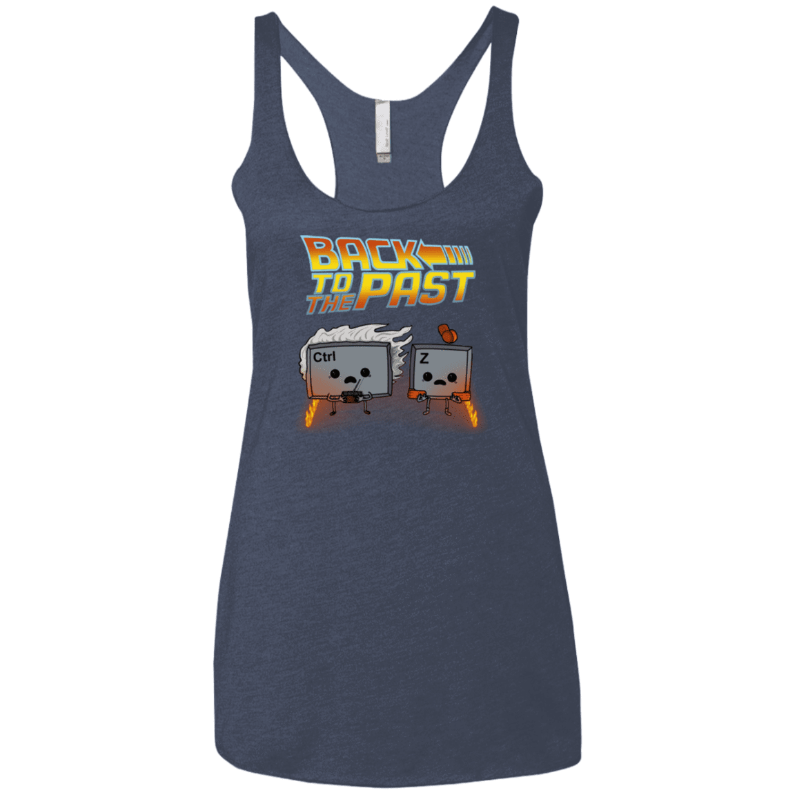 T-Shirts Vintage Navy / X-Small Back To The Past Women's Triblend Racerback Tank