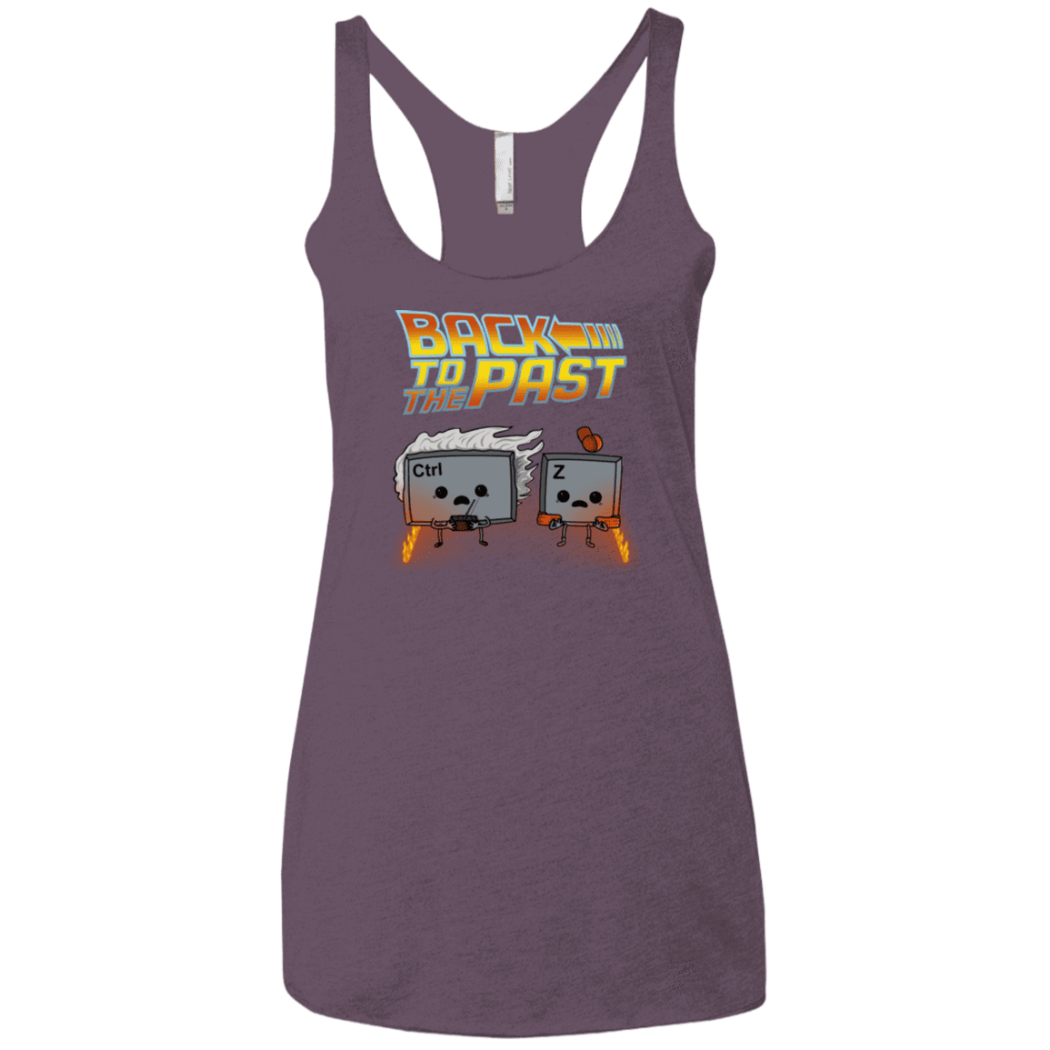T-Shirts Vintage Purple / X-Small Back To The Past Women's Triblend Racerback Tank