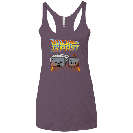 T-Shirts Vintage Purple / X-Small Back To The Past Women's Triblend Racerback Tank