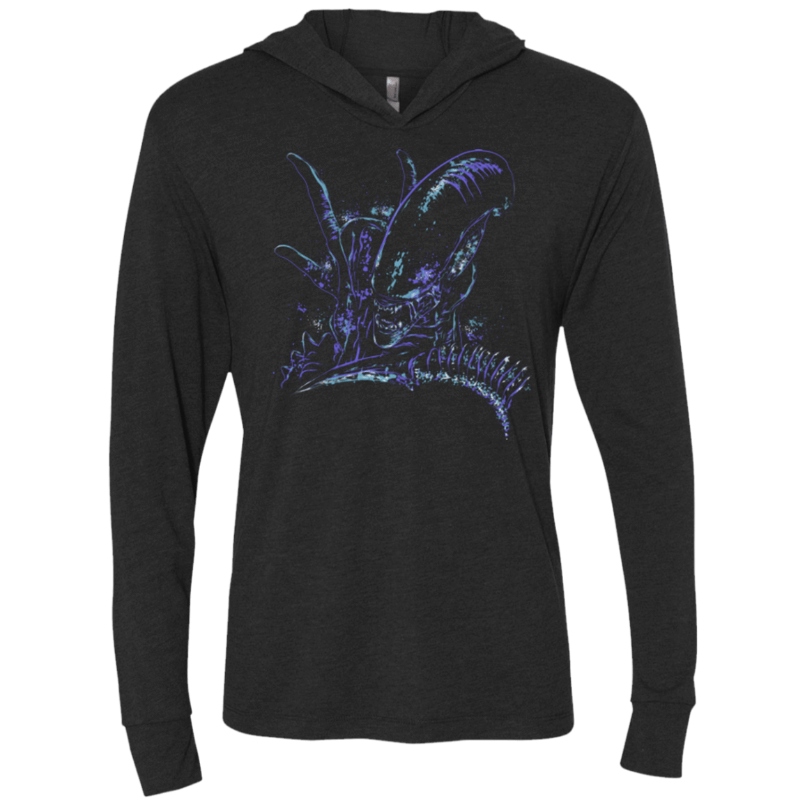 T-Shirts Vintage Black / X-Small Back To The Preimitive Horror Triblend Long Sleeve Hoodie Tee