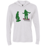 T-Shirts Heather White / X-Small Back Toy The Future Triblend Long Sleeve Hoodie Tee