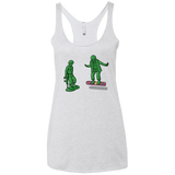 T-Shirts Heather White / X-Small Back Toy The Future Women's Triblend Racerback Tank
