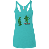 T-Shirts Tahiti Blue / X-Small Back Toy The Future Women's Triblend Racerback Tank