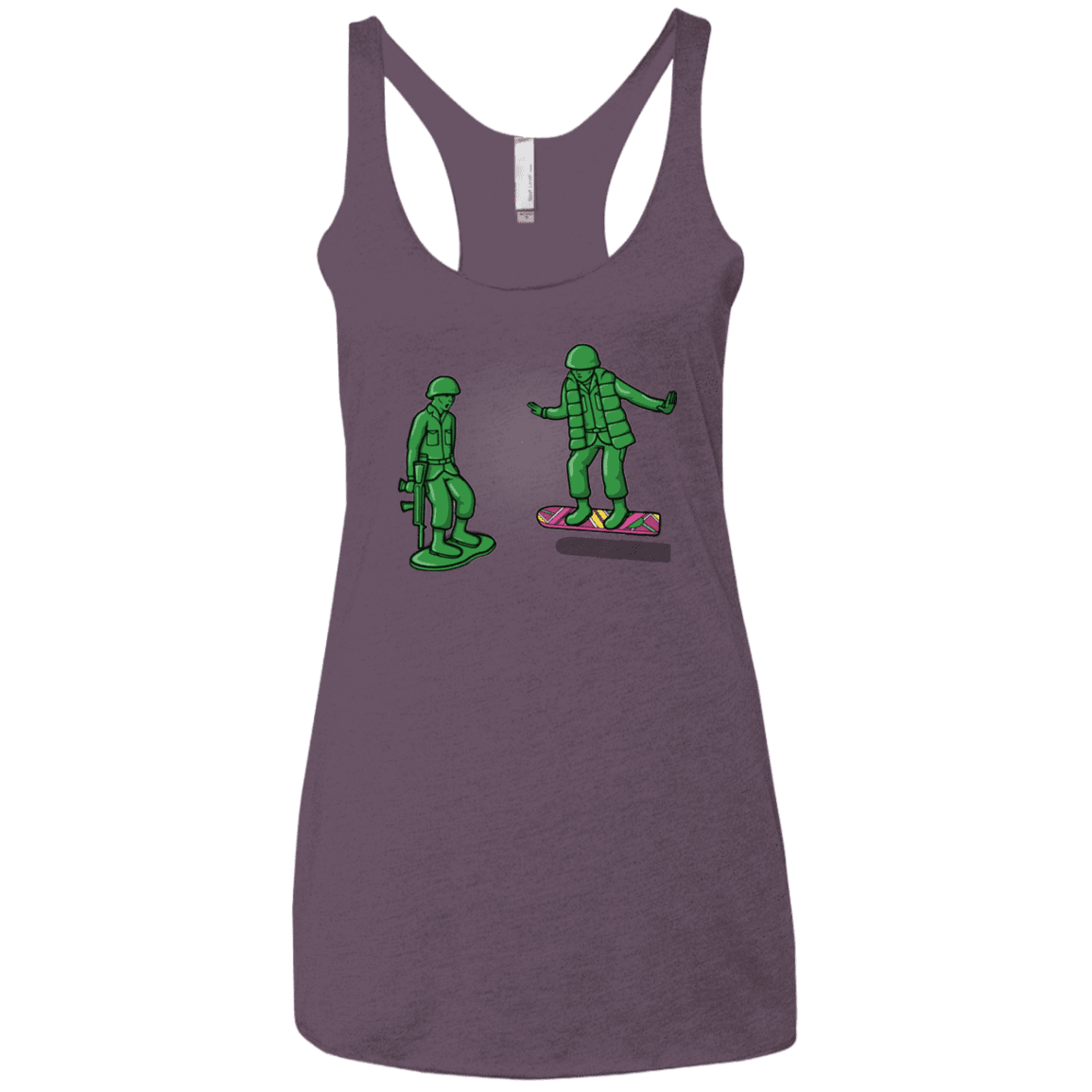T-Shirts Vintage Purple / X-Small Back Toy The Future Women's Triblend Racerback Tank