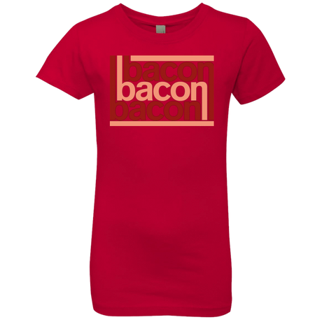 T-Shirts Red / YXS Bacon-Bacon-Bacon Girls Premium T-Shirt
