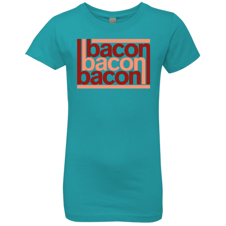 T-Shirts Tahiti Blue / YXS Bacon-Bacon-Bacon Girls Premium T-Shirt