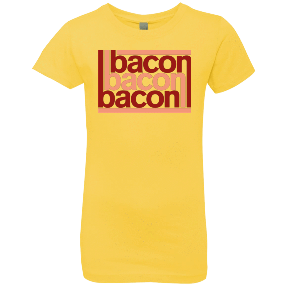 T-Shirts Vibrant Yellow / YXS Bacon-Bacon-Bacon Girls Premium T-Shirt