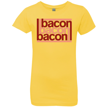 T-Shirts Vibrant Yellow / YXS Bacon-Bacon-Bacon Girls Premium T-Shirt