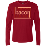 T-Shirts Cardinal / Small Bacon-Bacon-Bacon Men's Premium Long Sleeve
