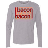 T-Shirts Heather Grey / Small Bacon-Bacon-Bacon Men's Premium Long Sleeve