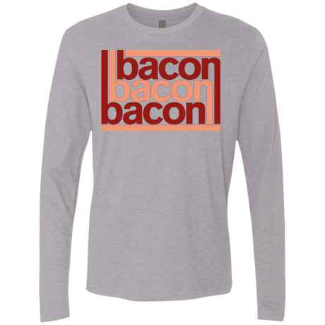 T-Shirts Heather Grey / Small Bacon-Bacon-Bacon Men's Premium Long Sleeve