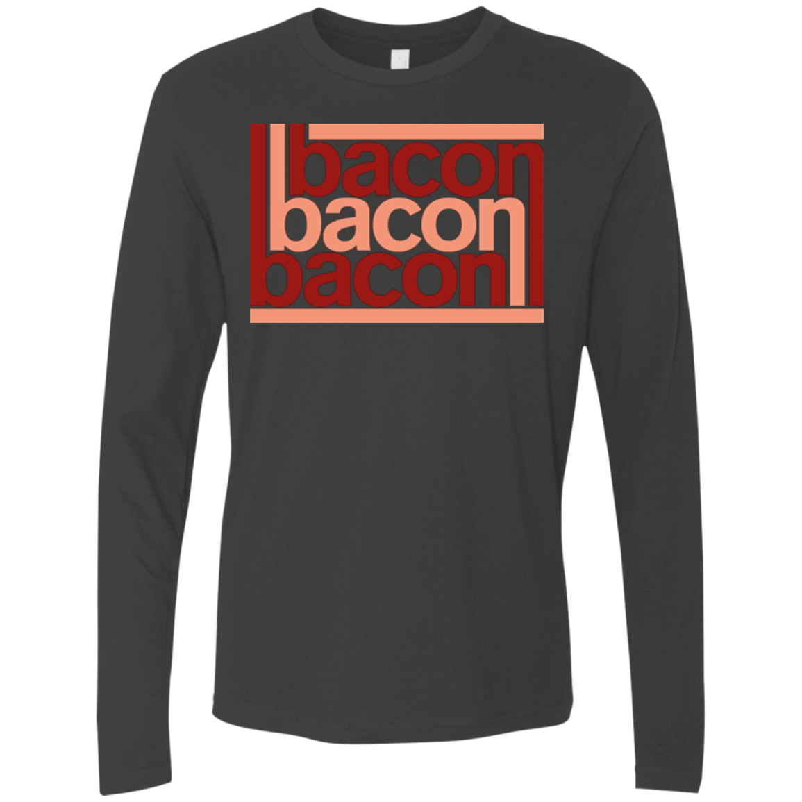T-Shirts Heavy Metal / Small Bacon-Bacon-Bacon Men's Premium Long Sleeve