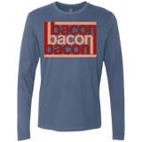 T-Shirts Indigo / Small Bacon-Bacon-Bacon Men's Premium Long Sleeve