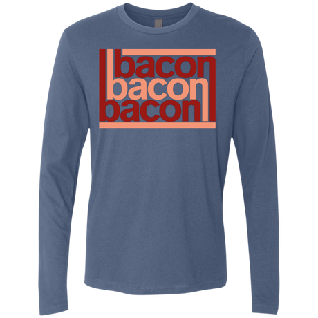T-Shirts Indigo / Small Bacon-Bacon-Bacon Men's Premium Long Sleeve