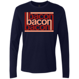 T-Shirts Midnight Navy / Small Bacon-Bacon-Bacon Men's Premium Long Sleeve
