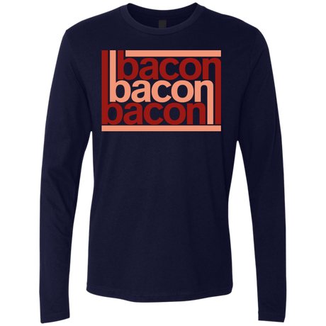 T-Shirts Midnight Navy / Small Bacon-Bacon-Bacon Men's Premium Long Sleeve
