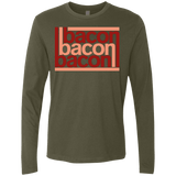 T-Shirts Military Green / Small Bacon-Bacon-Bacon Men's Premium Long Sleeve