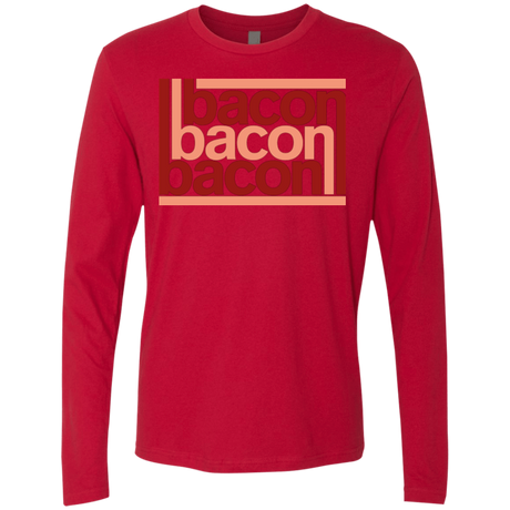 T-Shirts Red / Small Bacon-Bacon-Bacon Men's Premium Long Sleeve