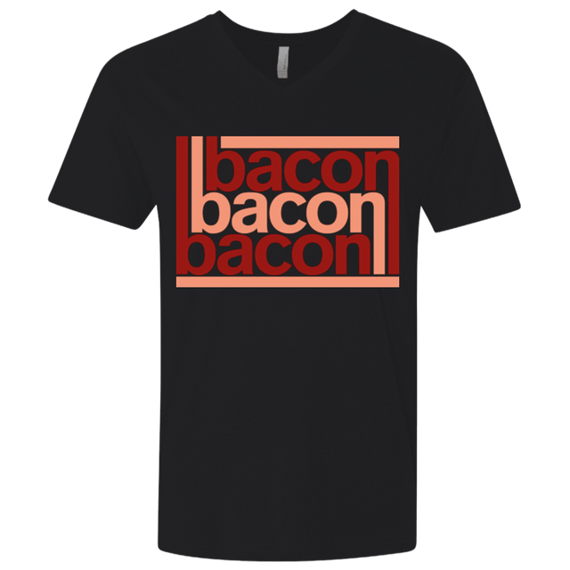 T-Shirts Black / X-Small Bacon-Bacon-Bacon Men's Premium V-Neck