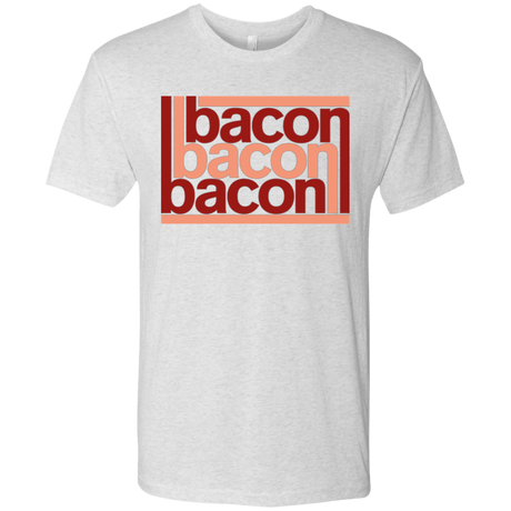 T-Shirts Heather White / Small Bacon-Bacon-Bacon Men's Triblend T-Shirt