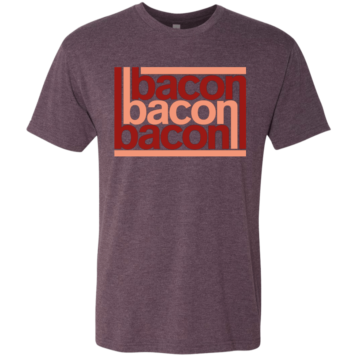 T-Shirts Vintage Purple / Small Bacon-Bacon-Bacon Men's Triblend T-Shirt