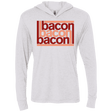 T-Shirts Heather White / X-Small Bacon-Bacon-Bacon Triblend Long Sleeve Hoodie Tee